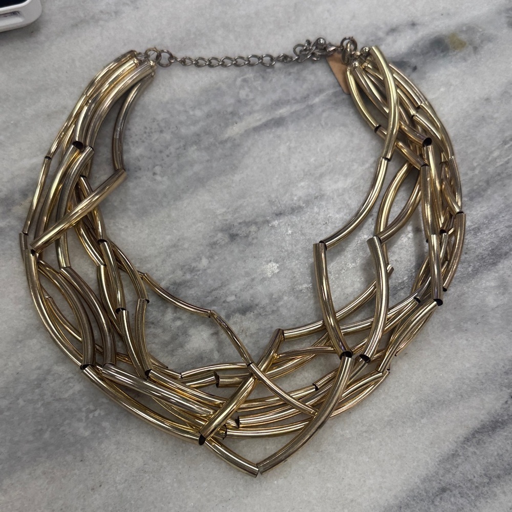 Chico's Gold Multi-Strand Necklace - Picture 1 of 1